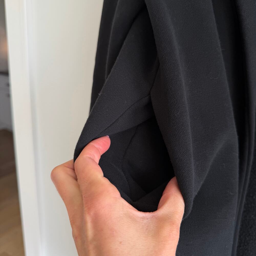 Vuori Soho Meton Open-Front MId Length Trench Coat Black XS - Picture 5 of 9
